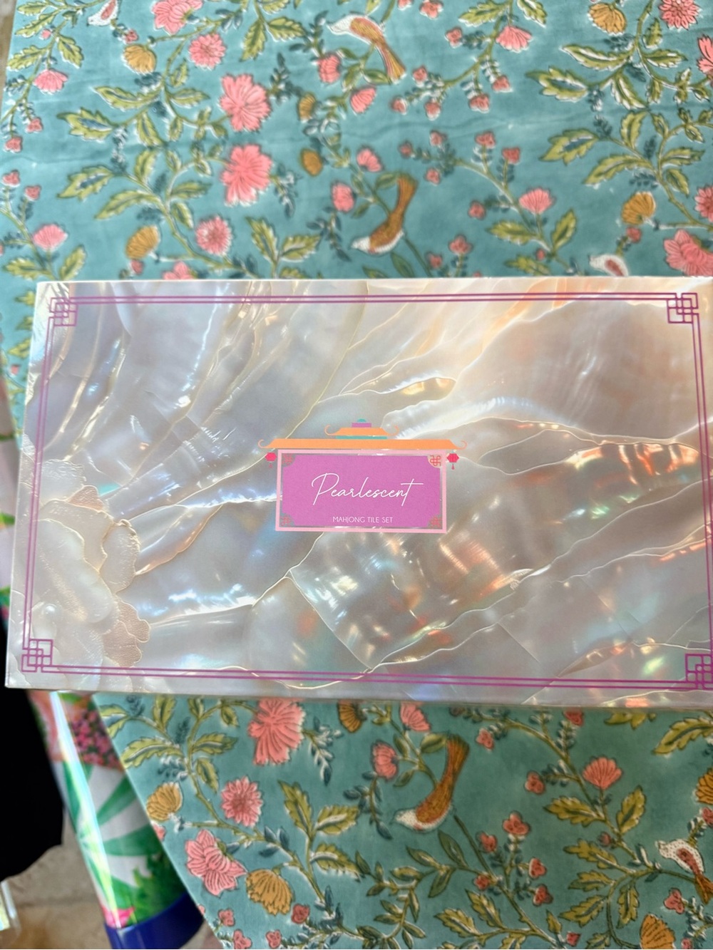 Oh My Mahjong Pearlescent NWT . Unopened. Box dice cards included. Beautiful